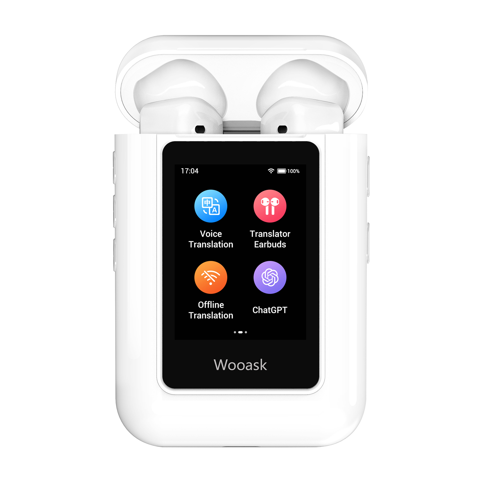 Portable Translator Device - Wooask [A8] 번역기 이어버드, Chatgpt 강화