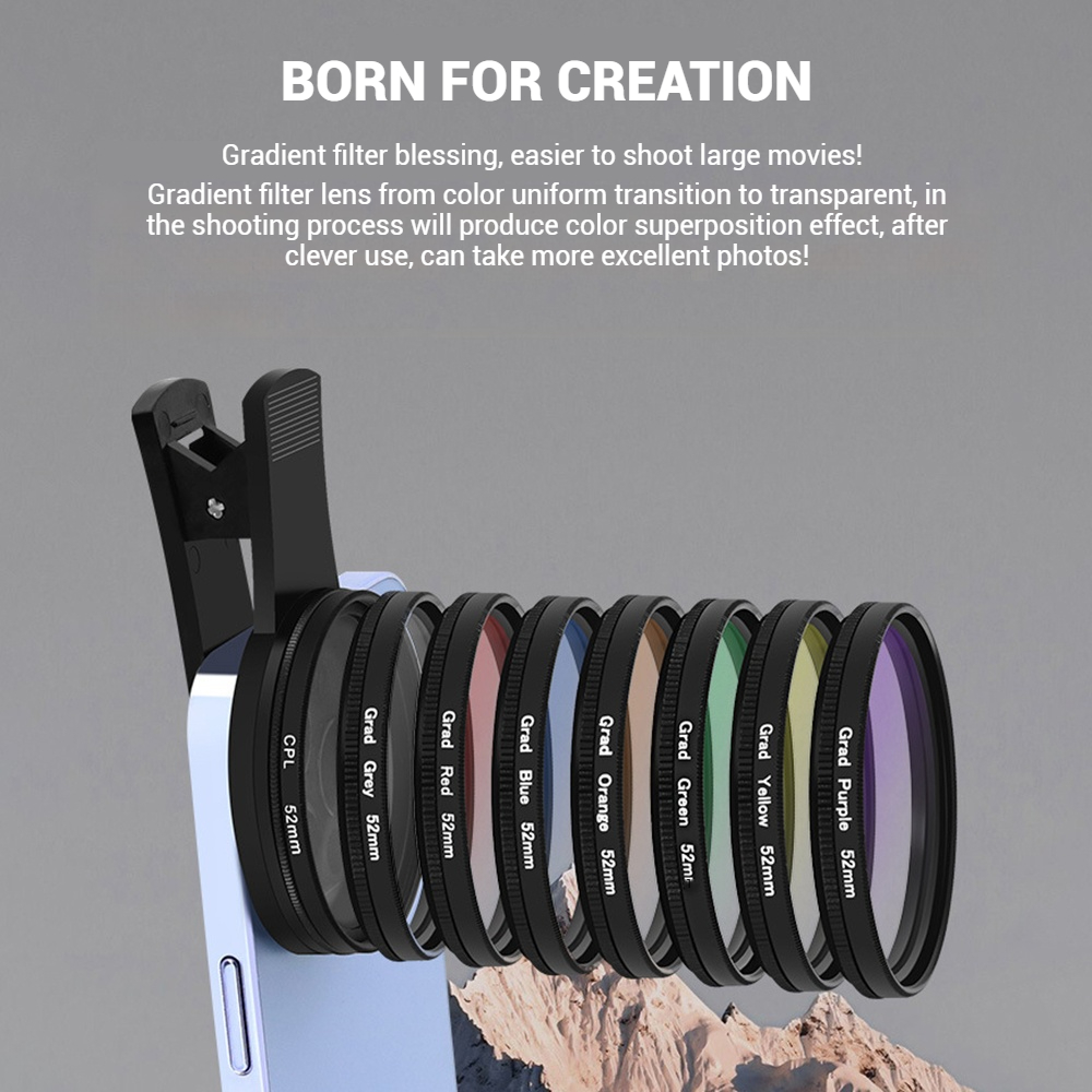52MM 휴대폰 렌즈 범용 편광판 카메라(클립 카메라  - Mobile Electronics Gadgets 리뷰 및 가격