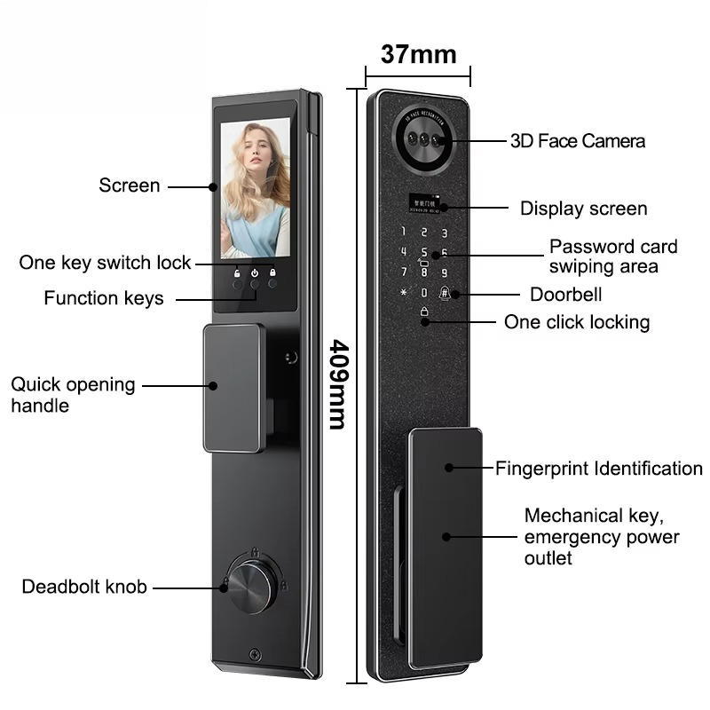 Tuya WiFi 스마트 도어 잠금 장치, 가정용 생체 - Electronics & Gadgets Starting With V 리뷰 및 가격