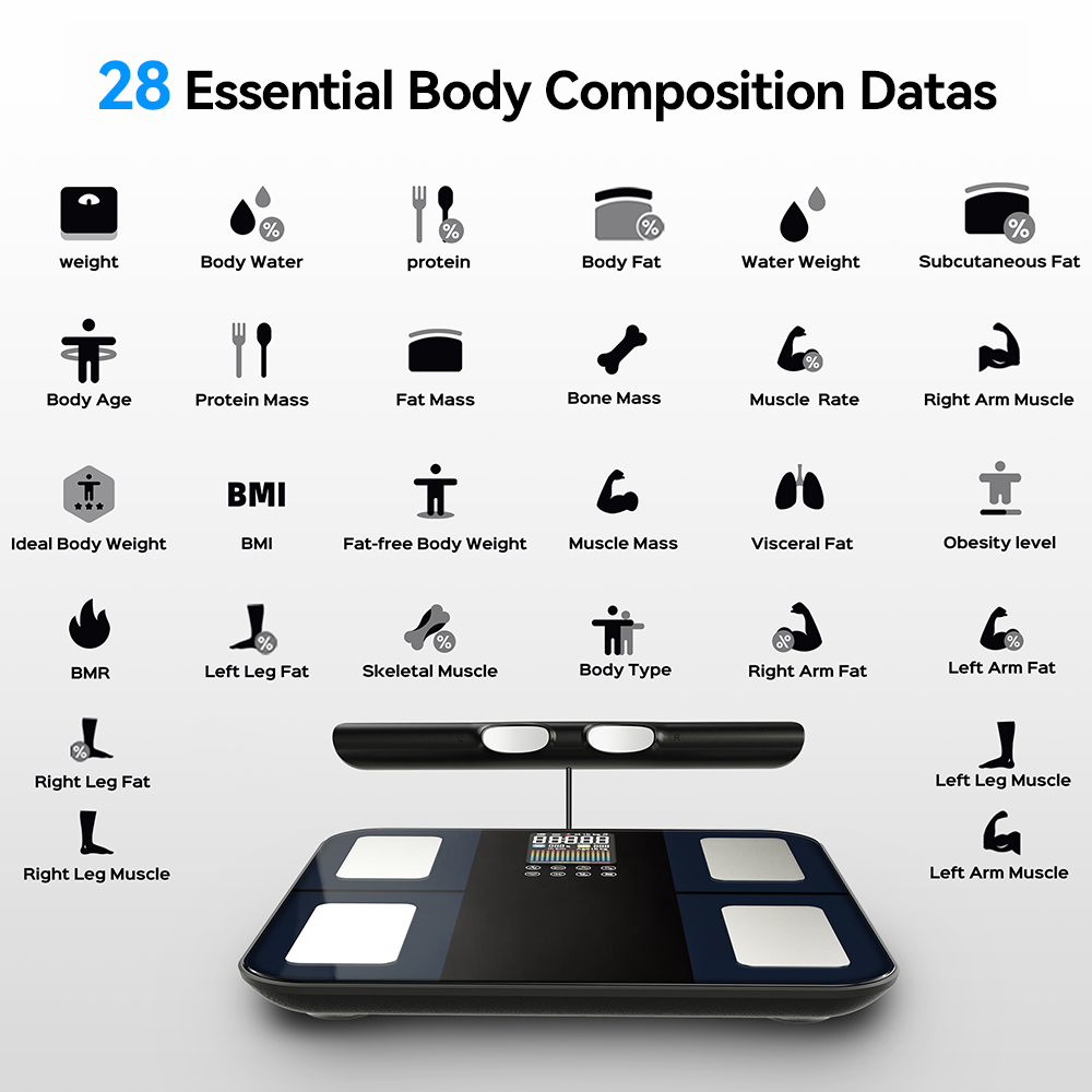 스마트 디지털 체성분 측정기 바이오임피던스 체지방 체중 - Body Fat Scale Smart 리뷰 및 가격