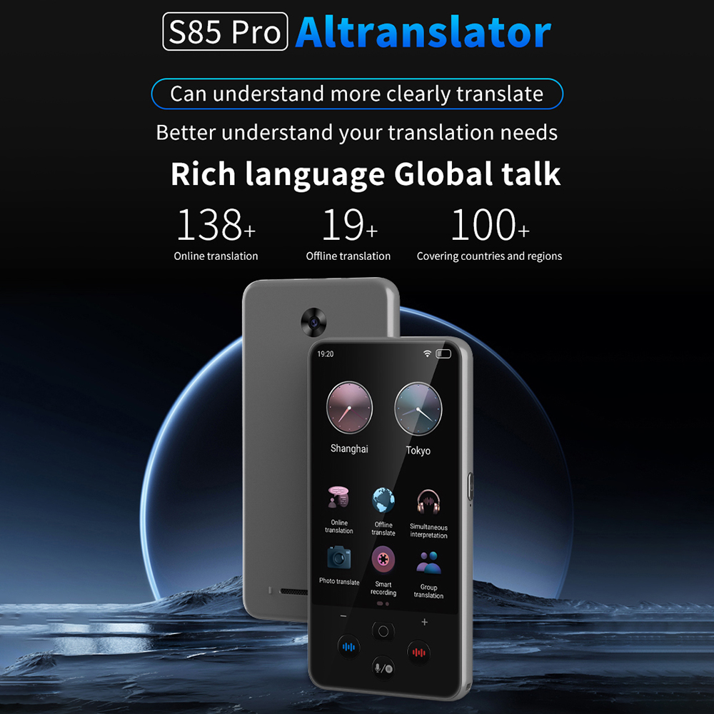 S85 pro 언어 번역기 장치 4 인치 138 언어  - Portable Translator Device 리뷰 및 가격