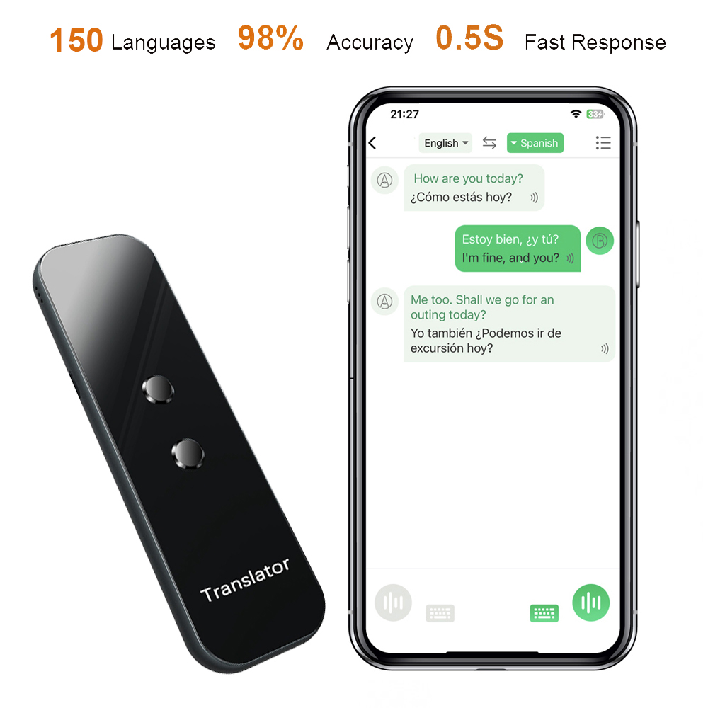 1 PC 즉시 번역기, 150개 언어 지원, 여행, 비 - Portable Translator Device 리뷰 및 가격