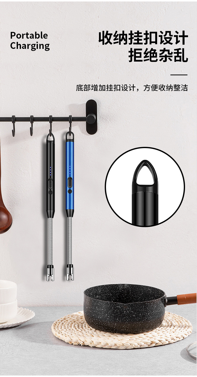 360 ° 회전 가능한 방풍 전자 라이터, 스토브 점화 - Gadgets For Electronics 리뷰 및 가격