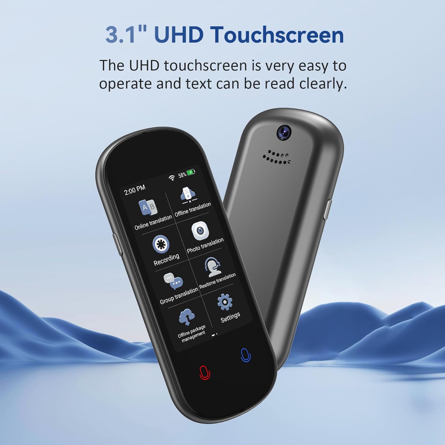 인스턴트 AI 음성 번역기 Z2 3.1인치 터치스크린  - Portable Translator Device 리뷰 및 가격