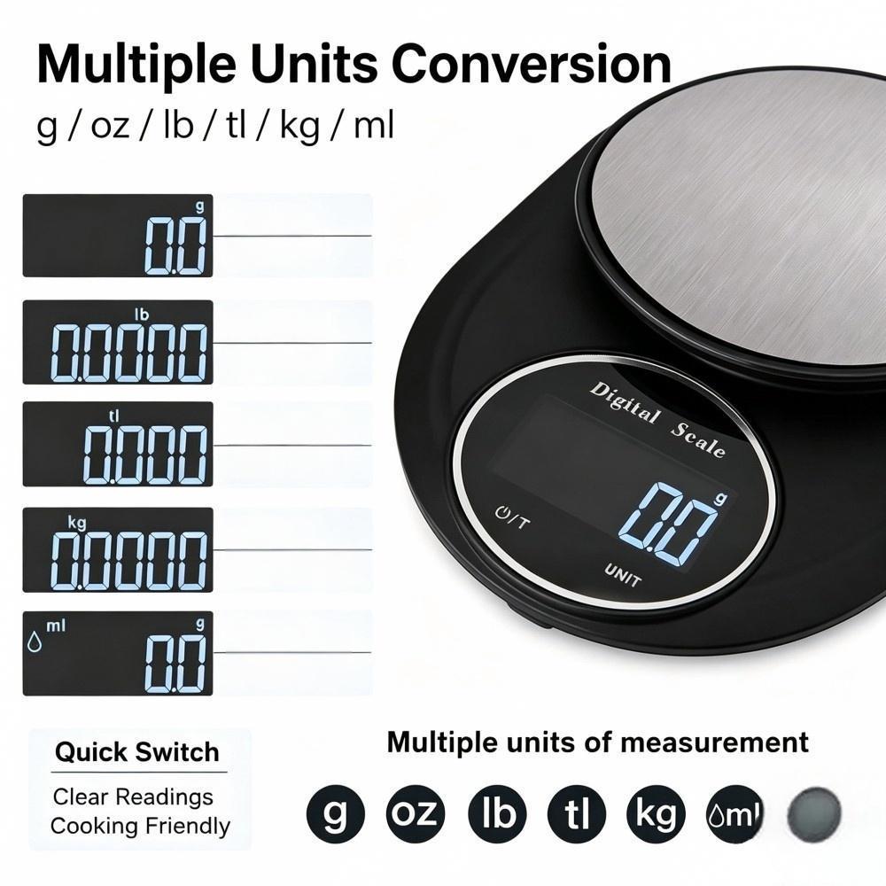 2KG 0.1g 미니 휴대용 디지털 주방 저울, 원형  - Electronics & Gadgets Starting With V 리뷰 및 가격